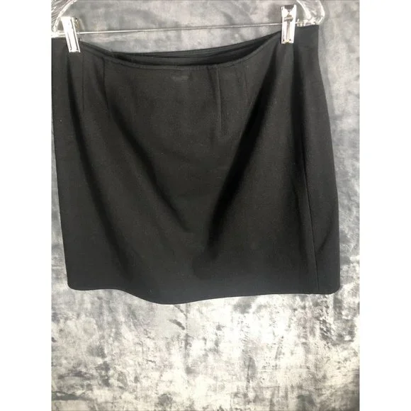 Talbot’s petites short black velour wrap around skirt stretch Size 14 So Soft!! - Picture 5 of 16